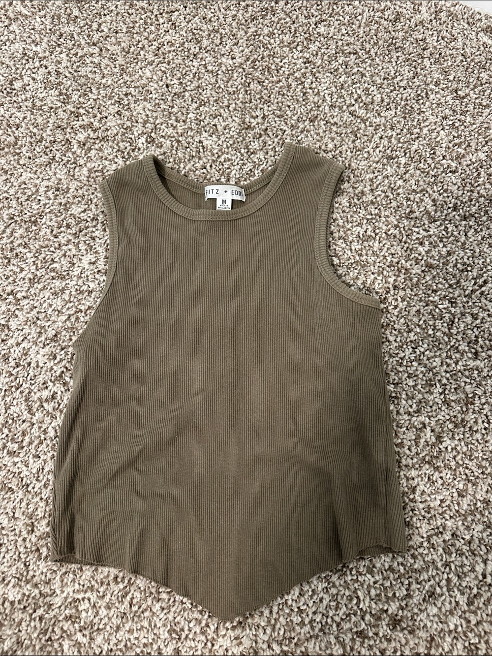 Fitz+Eddie- buckle cropped tank top